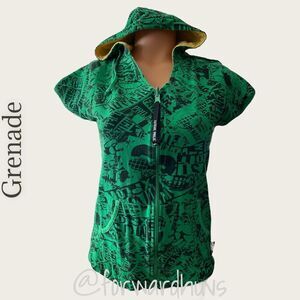 Grenade Short Sleeve Reversible Hoodie￼ Size Small